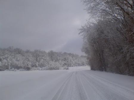 le col de suze sous la neige