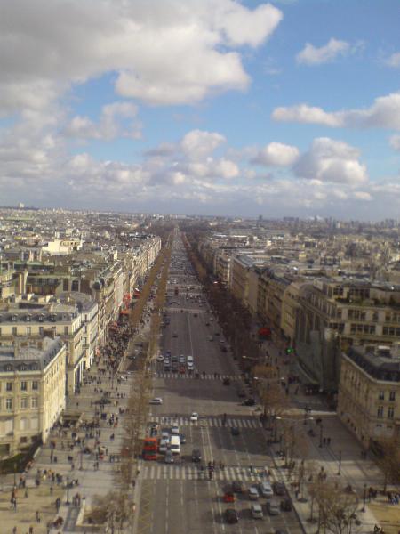 La plu belle avenue du monde vue depuis le haut de l'arc de triomphe